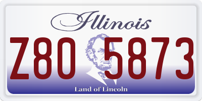 IL license plate Z805873