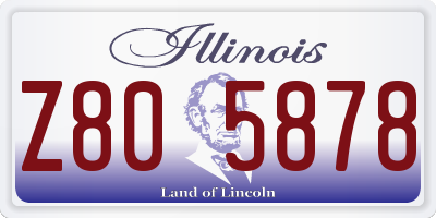 IL license plate Z805878