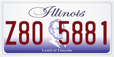 IL license plate Z805881