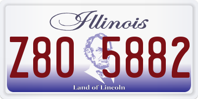 IL license plate Z805882