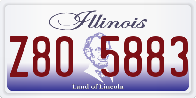 IL license plate Z805883