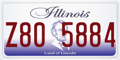 IL license plate Z805884