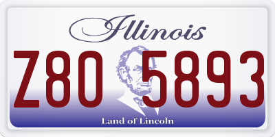 IL license plate Z805893