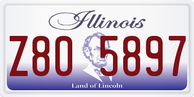 IL license plate Z805897