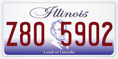IL license plate Z805902