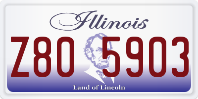 IL license plate Z805903