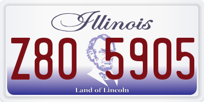 IL license plate Z805905
