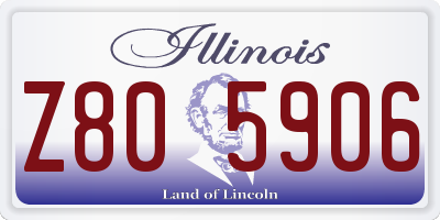 IL license plate Z805906