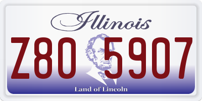 IL license plate Z805907