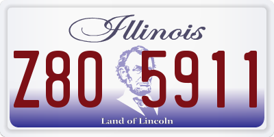 IL license plate Z805911