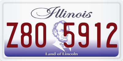 IL license plate Z805912