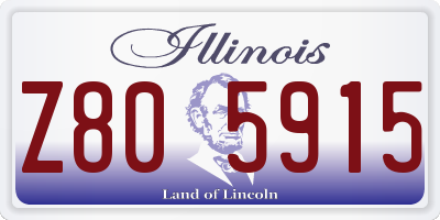 IL license plate Z805915