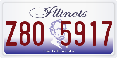 IL license plate Z805917