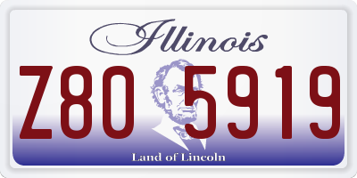 IL license plate Z805919