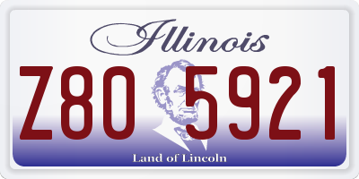 IL license plate Z805921