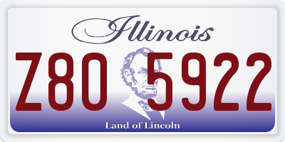 IL license plate Z805922