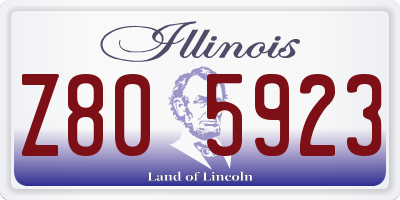 IL license plate Z805923