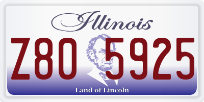IL license plate Z805925