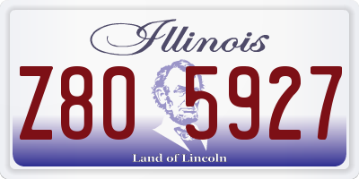 IL license plate Z805927