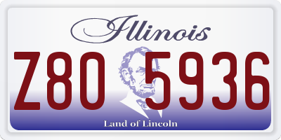 IL license plate Z805936