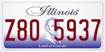 IL license plate Z805937