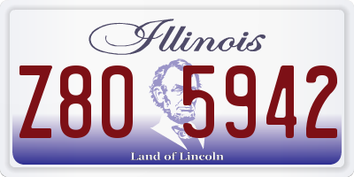 IL license plate Z805942
