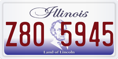 IL license plate Z805945