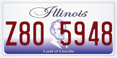 IL license plate Z805948