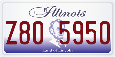 IL license plate Z805950