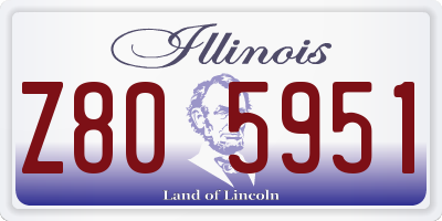 IL license plate Z805951