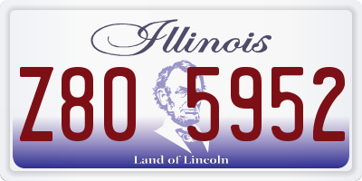 IL license plate Z805952