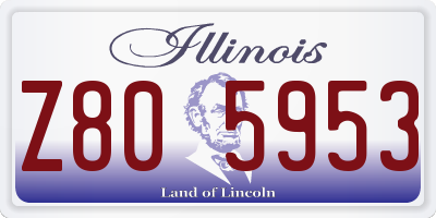 IL license plate Z805953