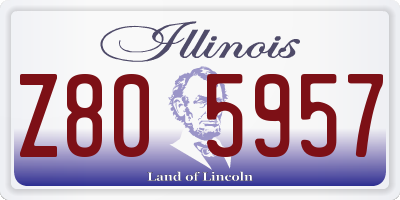 IL license plate Z805957
