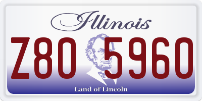 IL license plate Z805960