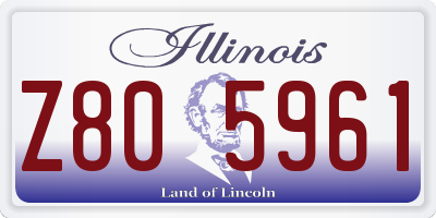 IL license plate Z805961