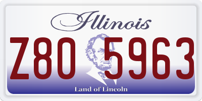 IL license plate Z805963