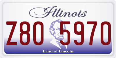 IL license plate Z805970