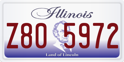 IL license plate Z805972