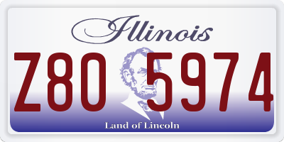 IL license plate Z805974