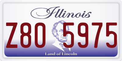 IL license plate Z805975