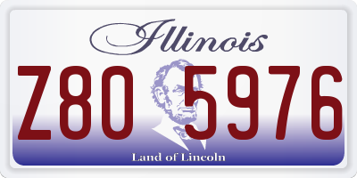 IL license plate Z805976