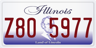 IL license plate Z805977
