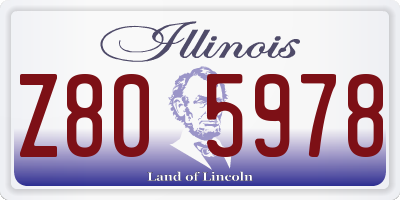 IL license plate Z805978