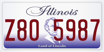 IL license plate Z805987