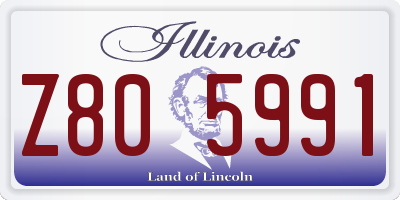 IL license plate Z805991
