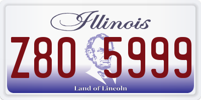 IL license plate Z805999