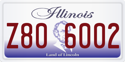 IL license plate Z806002