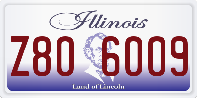 IL license plate Z806009
