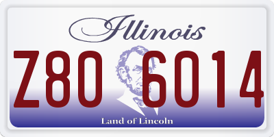 IL license plate Z806014