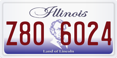 IL license plate Z806024